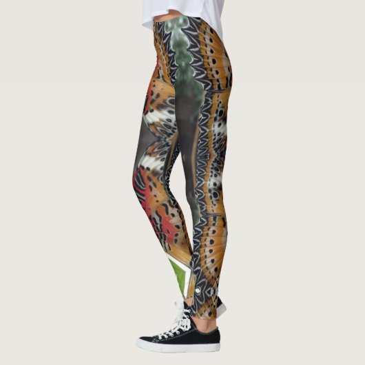 Leggings Colorée Motif d'aile papillon (Gauche)