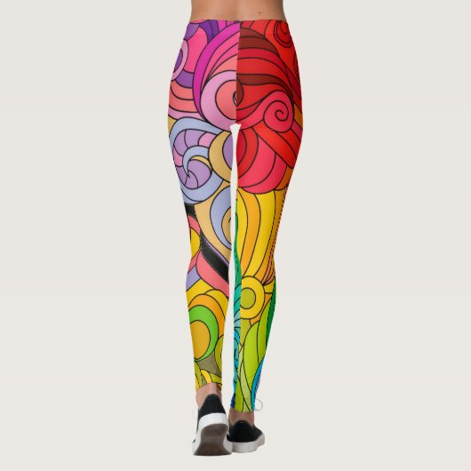 Leggings Colorée Retro 1960 (Dos)