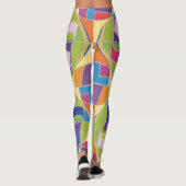 Leggings colorés à motif abstrait (Dos)