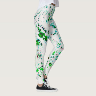 Leggings Colorés à Motif d'Eau Peinte
