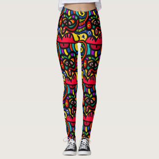 Leggings colorés Abstraits