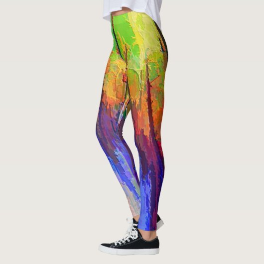 Leggings colorés avec conception abstraite (Gauche)