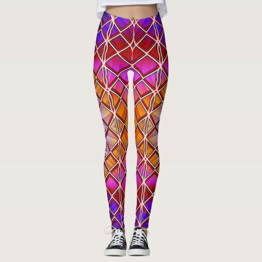 Leggings colorés vibreux et confortables (Devant)