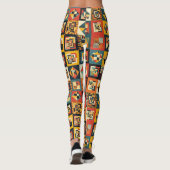 Leggings Colorful Abstract Tiled Geometrical Pattern (Dos)