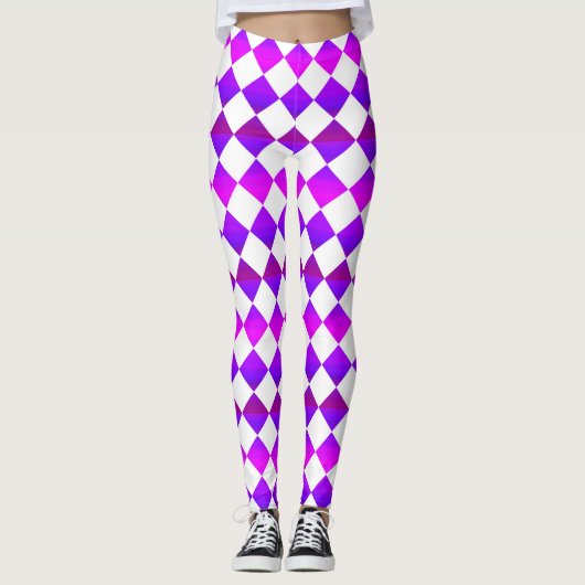 Leggings Colorful Checker Diamond Pattern (Devant)
