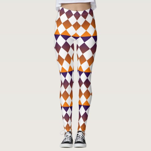 Leggings Colorful Checker Diamond Pattern (Devant)