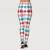 Leggings Colorful Checker Diamond Pattern (Dos)