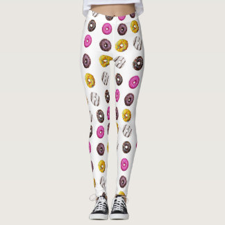 Leggings Colorful Donuts Seamless Pattern – Sweet Bakery Tr
