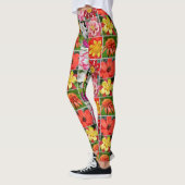 Leggings Colorful floral collage (Gauche)
