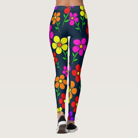 Leggings Colorful Floral Pattern (Dos)