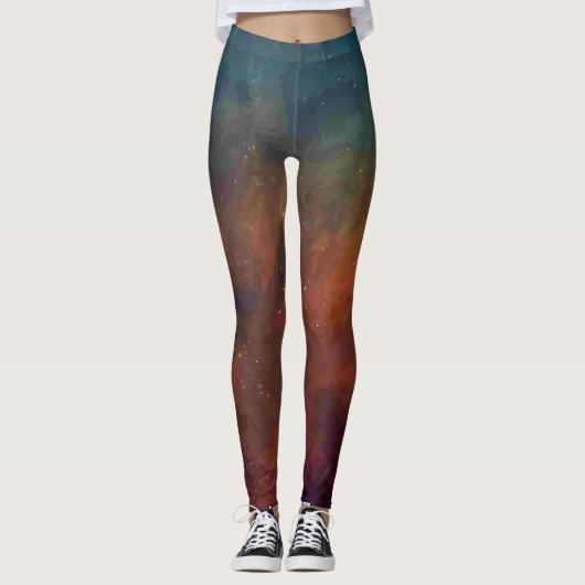 Leggings Colorful grunge Paint Effect (Devant)