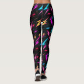 Leggings Colorful Lightning Bolt Pattern  (Dos)