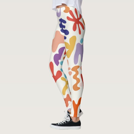 Leggings Colorful Matisse Motif Formes botaniques Abstraite (Gauche)