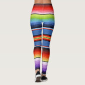 Leggings Colorful Mexican Blanket Rainbow Spanish Fabric (Dos)