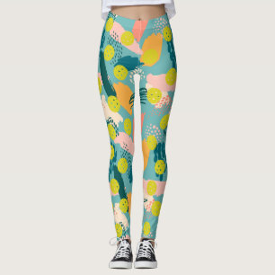 Leggings Colorful Moderne Motif Abstrait Crazy Pickleball