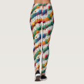 Leggings Colorful Paint Splatter Abstract Pattern (Dos)