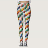 Leggings Colorful Paint Splatter Abstract Pattern (Devant)