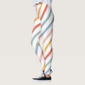 Leggings Colorful Pastel Diagonal Stripes (Gauche)