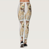 Leggings Colorful Quirky Cat Portrait (Dos)