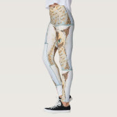 Leggings Colorful Quirky Cat Portrait (Gauche)