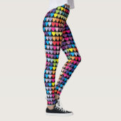 Leggings Colorful Rainbow Hearts Pattern (Droite)