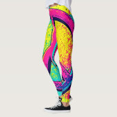 Leggings Colorful Retro Peace Sign (Gauche)