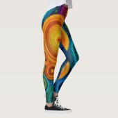 Leggings Colorful Spiral Abstract Pattern Geometric Swirl (Droite)