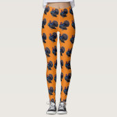 Leggings Colorful Thanksgiving Turkey Harvest Orange (Devant)