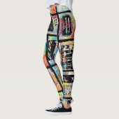 Leggings Colorful Urban Graffiti Pattern (5) (Gauche)