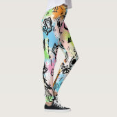Leggings Colorful Urban Graffiti Pattern (6) (Droite)