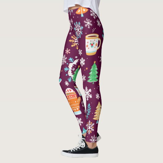 Leggings Colorful Winter Pattern (Gauche)