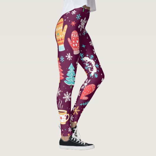 Leggings Colorful Winter Pattern (Droite)
