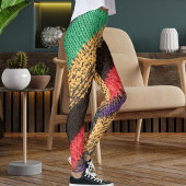 Leggings Colorful Wool Knit Sweater Pattern Graphic Stripes