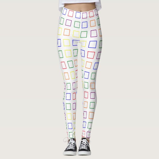 Leggings Coloris carré Motif Pride (Devant)