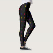 Leggings Coloris Motif de forme de diamant (Droite)