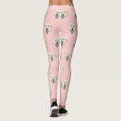 Leggings Coloris roses Adorable Jaune Labrador Retriever (Dos)