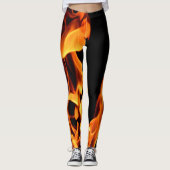 Leggings Combattre les flammes de feu des Legs de Hipster (Devant)