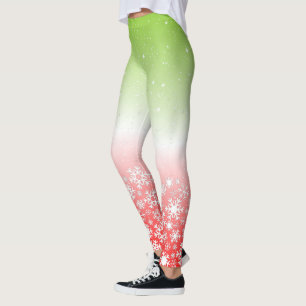 Leggings Combinaison de couleurs tropicales et de flocons d