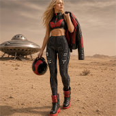 Leggings Combinaison spatiale noire d'astronaute pour l'exp