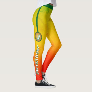 Leggings COMBO Grunge et VERT avec nom DUAL DEUX TONS