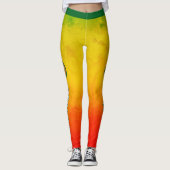 Leggings COMBO Grunge et VERT avec nom DUAL DEUX TONS (Devant)
