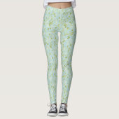 Leggings Comfy Yoga acqua fleurs (Devant)