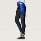 Leggings Comme un Motif Boss Blue Dot sur BLACK ou Your Col (Gauche)