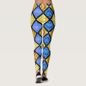 Leggings Commedia dell'Arte Arlequin Bleu & Or (Dos)
