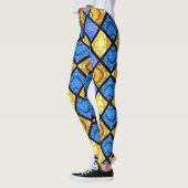 Leggings Commedia dell'Arte Arlequin Bleu & Or (Gauche)