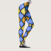 Leggings Commedia dell'Arte Arlequin Bleu & Or (Droite)