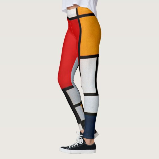 Leggings Composition avec grand plan rouge (Gauche)