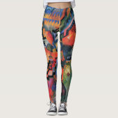 Leggings « Composition colorée » Art (Devant)