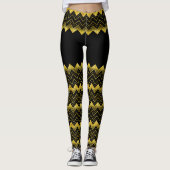Leggings Composition fausse Parties scintillant Chevron Bla (Devant)
