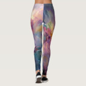 Leggings Composition florale pastel abstraite lumineuse (Dos)